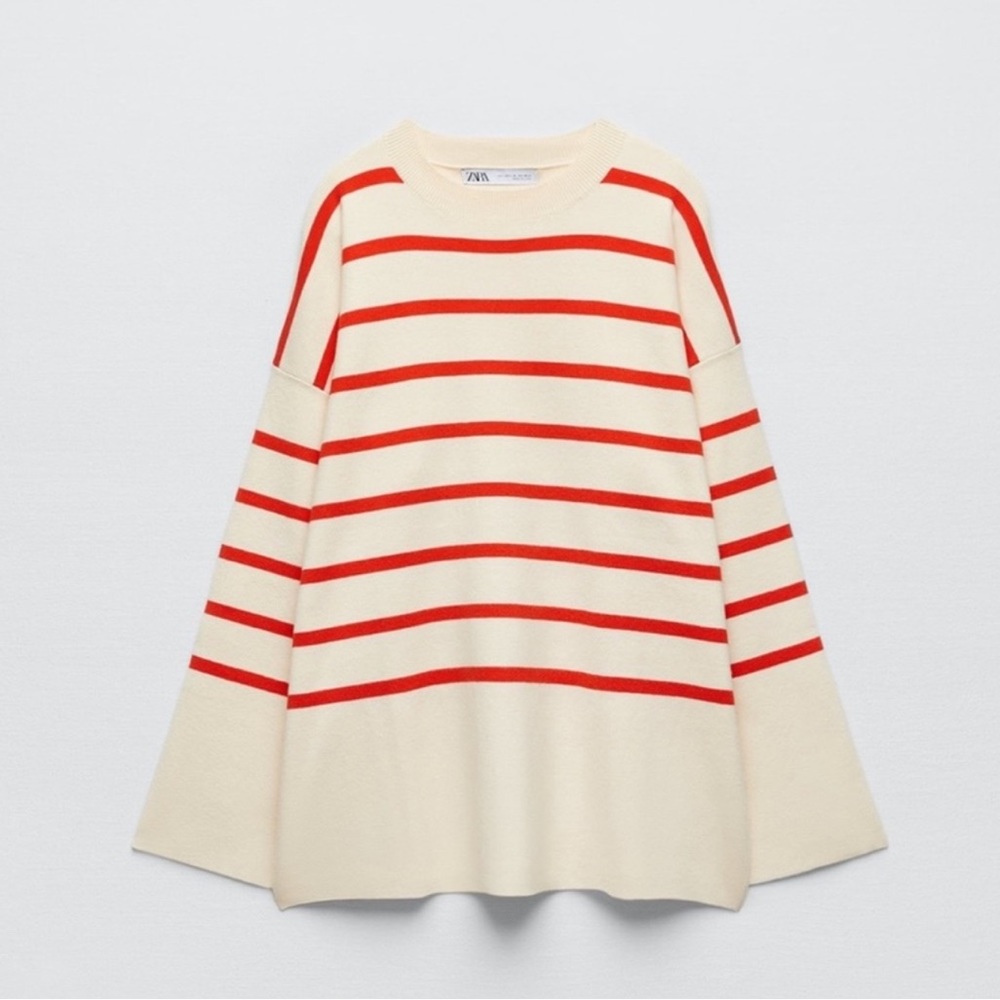 Zara FW22 Oversized Striped Sweater | Sz S/M